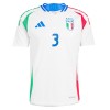 Virallinen pelipaita Italia DiMarco 3 Vieras Euro 2024 Lyhythihainen - Miesten